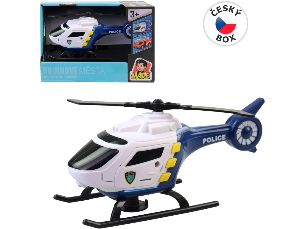 vrtulník na baterie se světlem a zvukem 16,5 cm