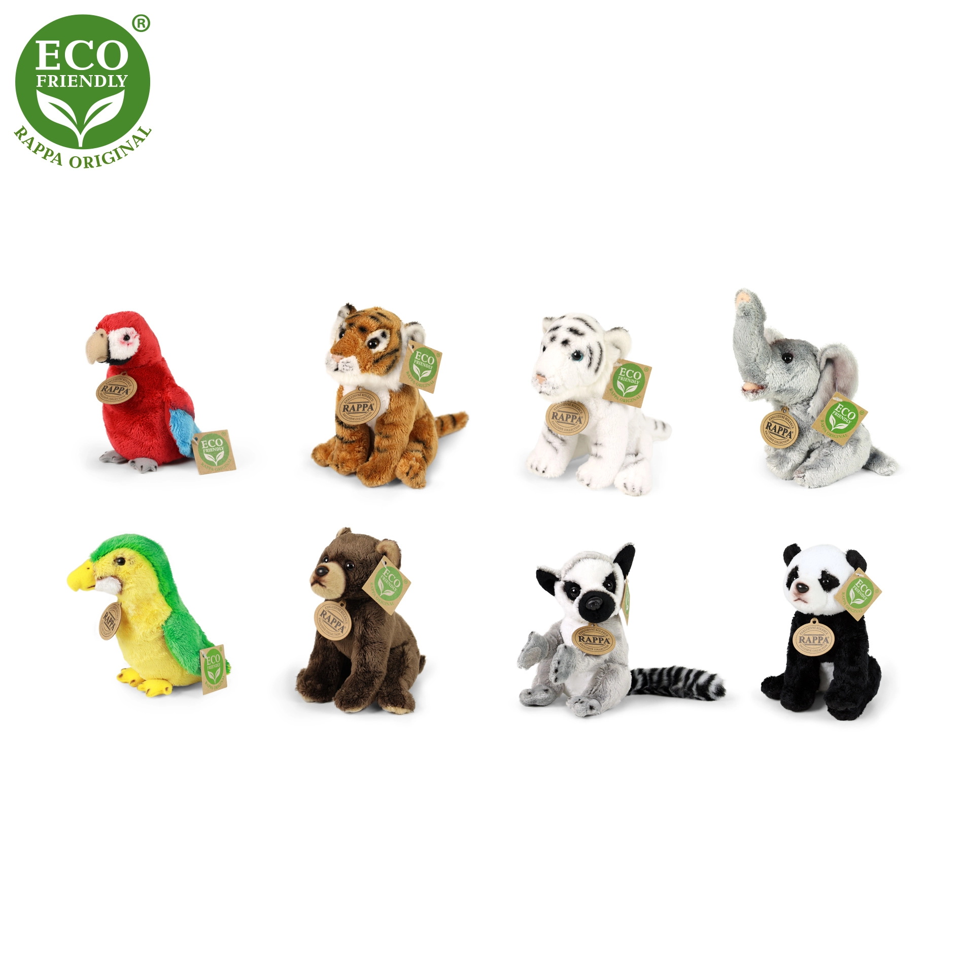 Levně Eco- Friendly Rappa zvířata exotická 8 druhů 15 cm
