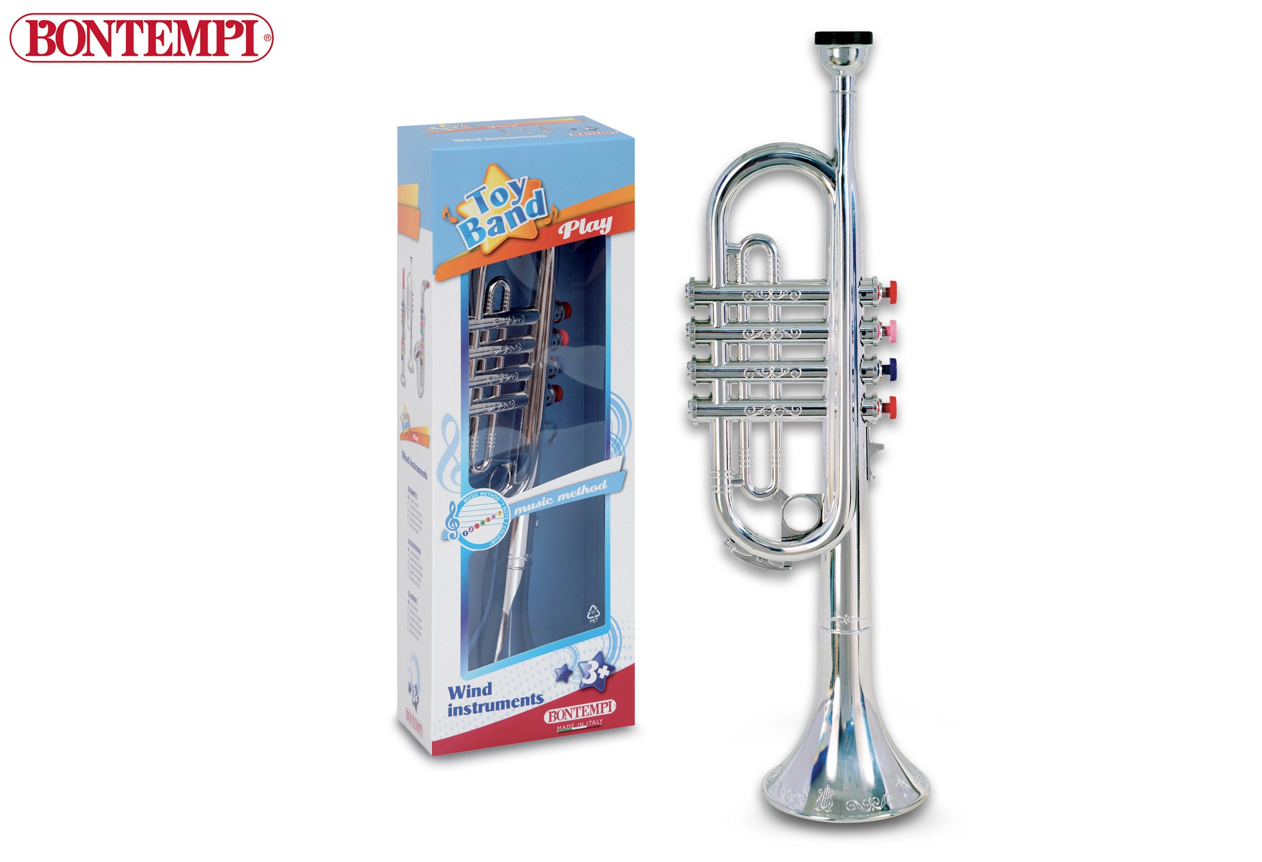 Bontempi Trumpeta stříbrná 4 klapky