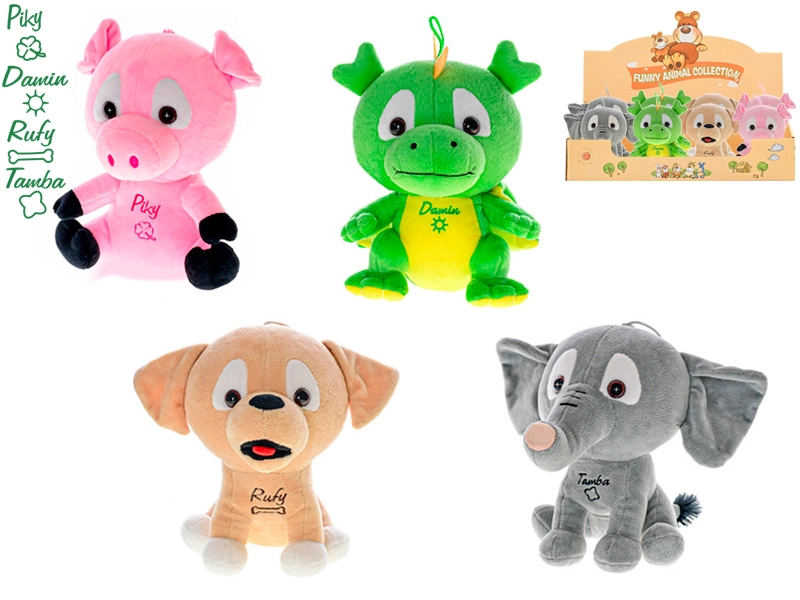 Sada plyšových zvířátek 15 cm – 8 ks
