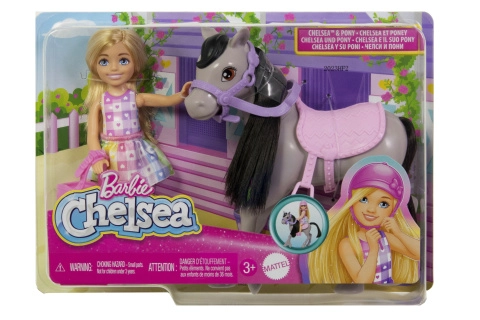 Barbie Chelsea s poníkem HTK29
