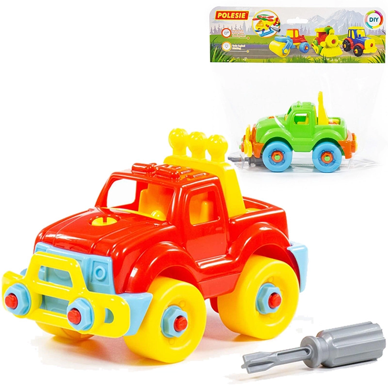 Šroubovací dětský jeep s nářadím POLESIE