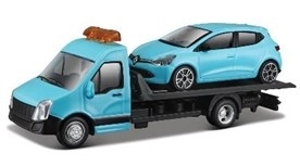 Bburago 1:43 Odtahovka + Renault Clio modré