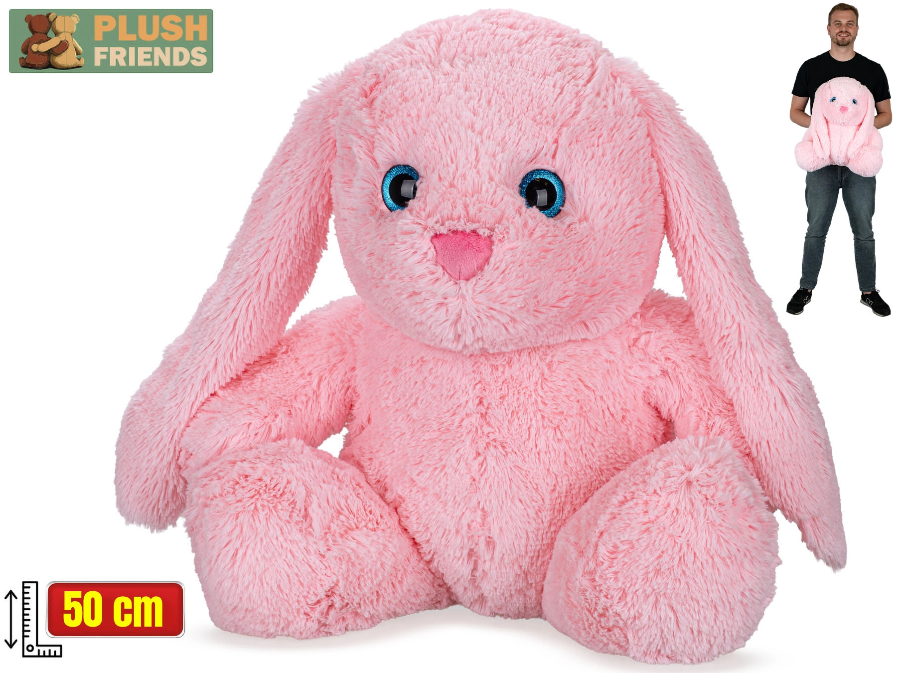Plush Friends králík růžový 50 cm