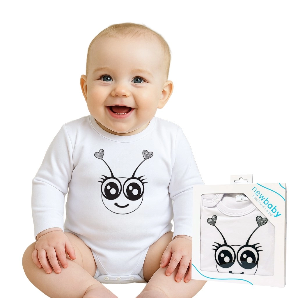 Kojenecké body s dlouhým rukávem New Baby Beruška – dárkové balení