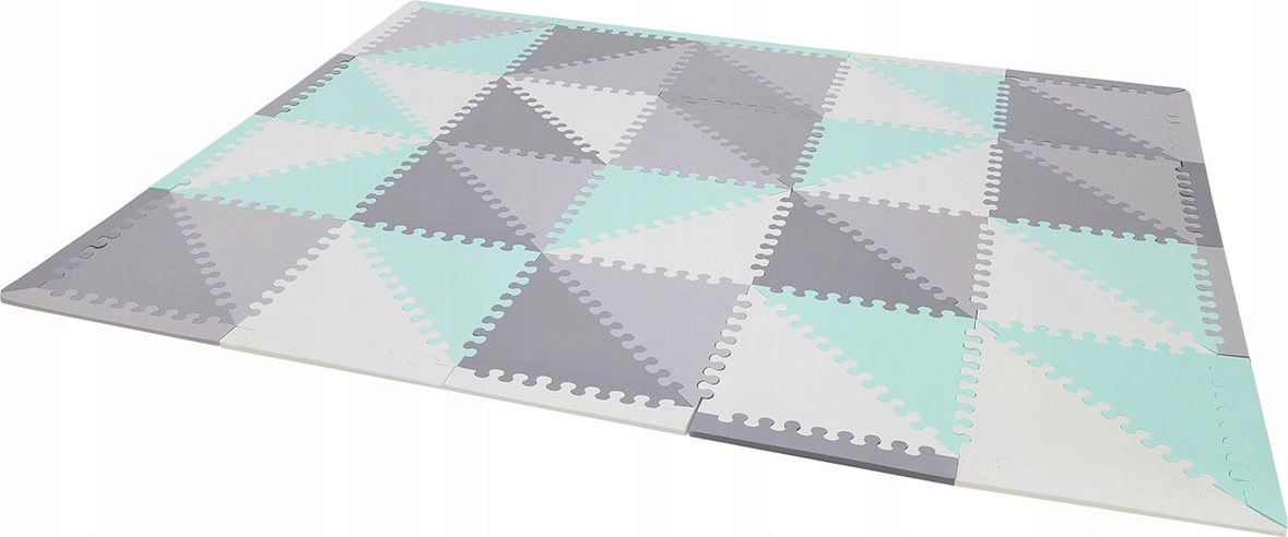 Matadi Pěnové puzzle šedo-zelené Trojúhelníky s okraji