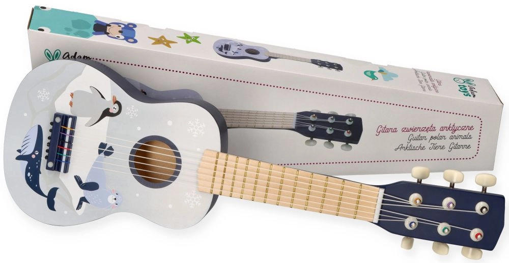 Adam Toys Dřevěná kytara arktická zvířátka