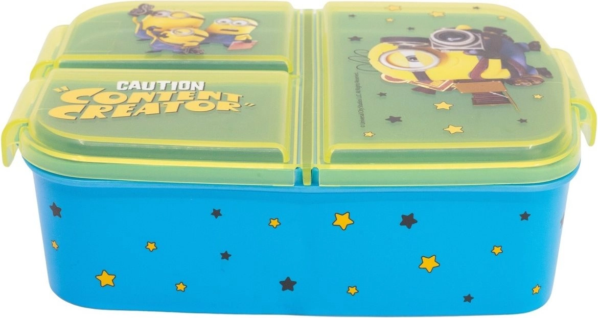 Stor box na svačinu s přihrádkami Mimoni