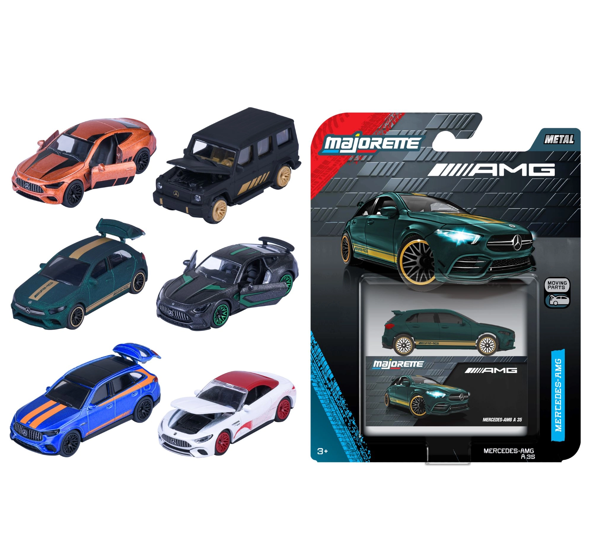 Kovové autíčko Mercedes-AMG Deluxe 1:64 se sběratelským boxem