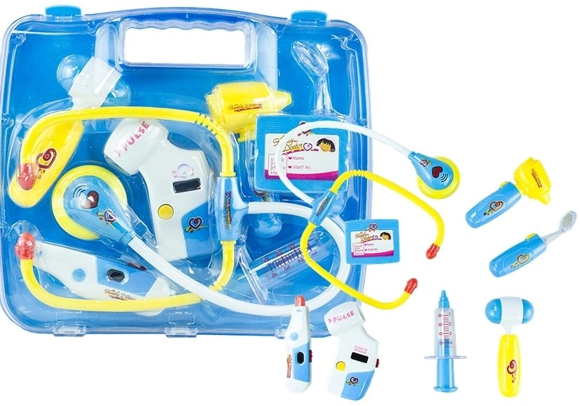 LEANToys Doktorská taška s doplňky modrá pro děti
