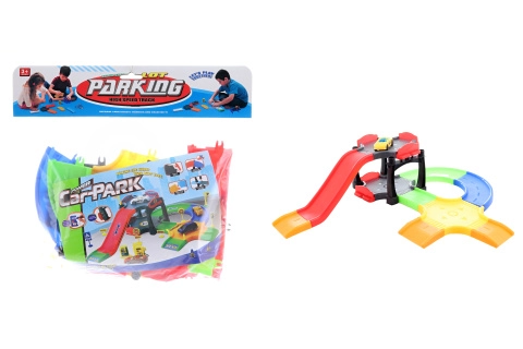 Plastová garáž s dráhou pro děti