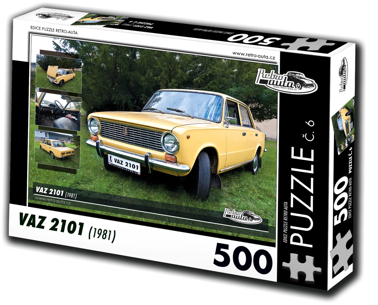 RETRO-AUTA Puzzle č. 6 VAZ 2101 (1981) 500 dílků