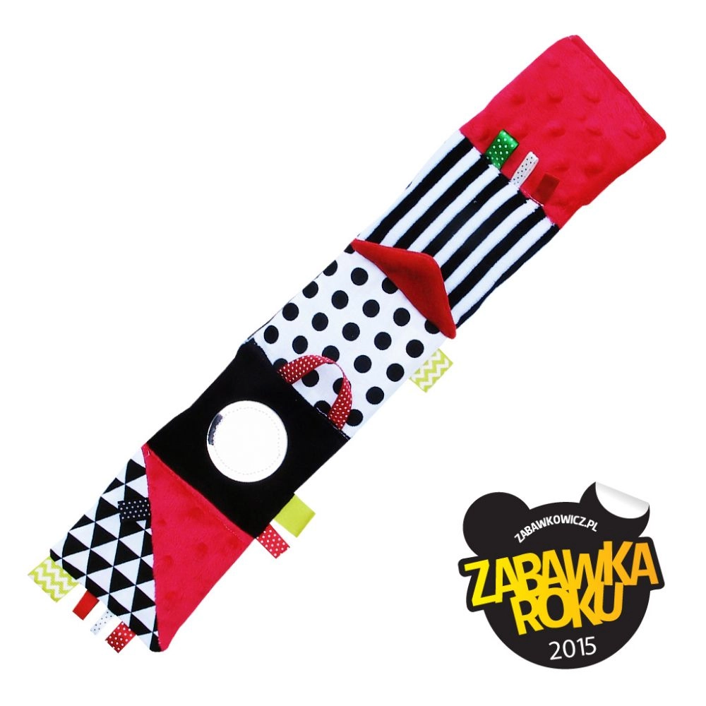 Levně Hencz Toys textilní knížka mini edukační červená