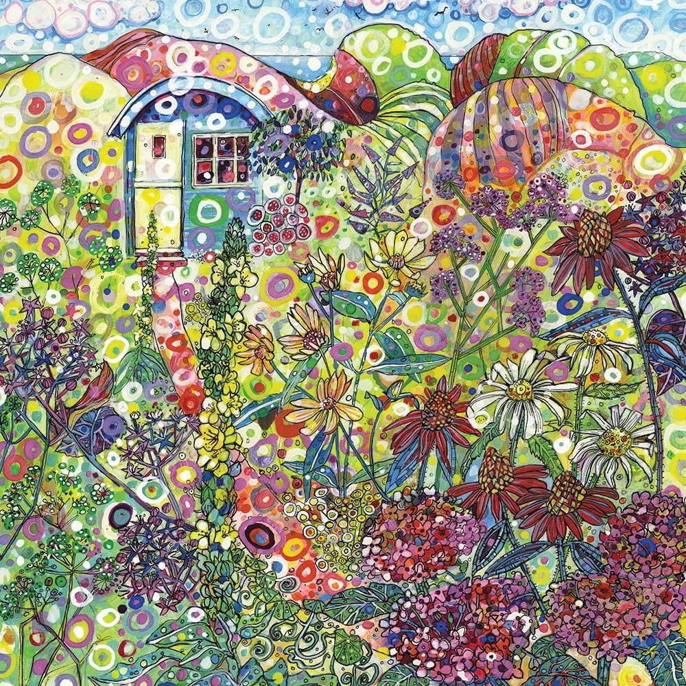 Čtvercové puzzle Modrá chaloupka 1000 dílků