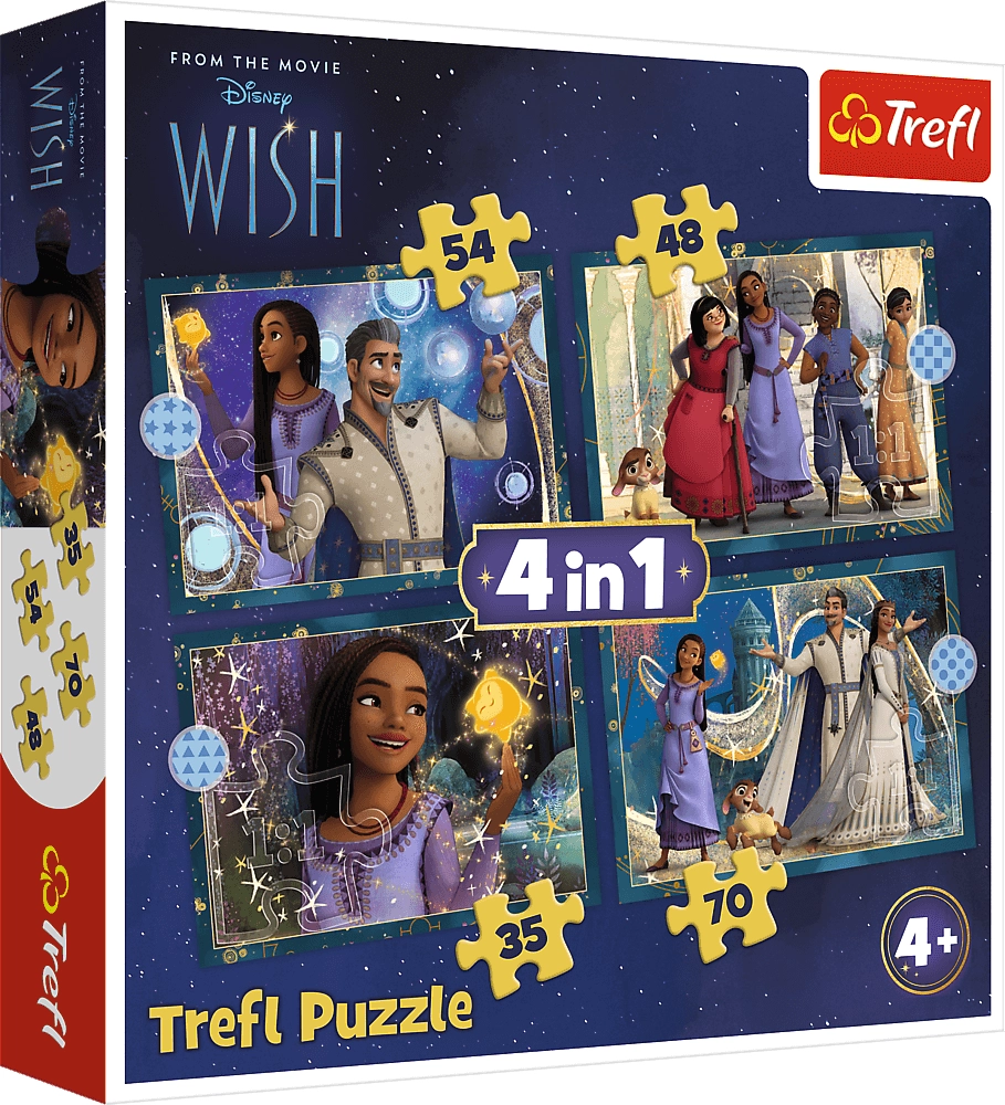TREFL Puzzle Přání: Splněné sny 4v1 (35,48,54,70 dílků)
