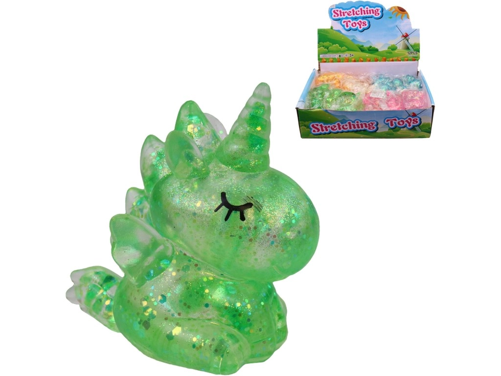 Jednorožec gumová figurka 10 cm – display box 12 ks