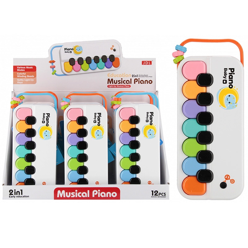 dětské elektronické piano s 8 klávesami a držadlem