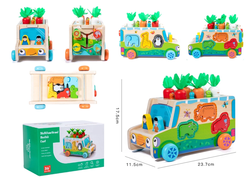 Dětské autíčko s mrkví a třídič tvarů
