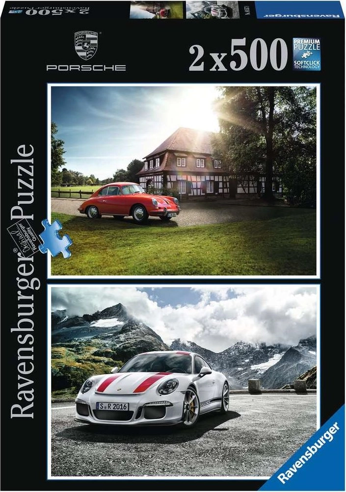 RAVENSBURGER Porsche 356 a Porsche 911 2x500 dílků
