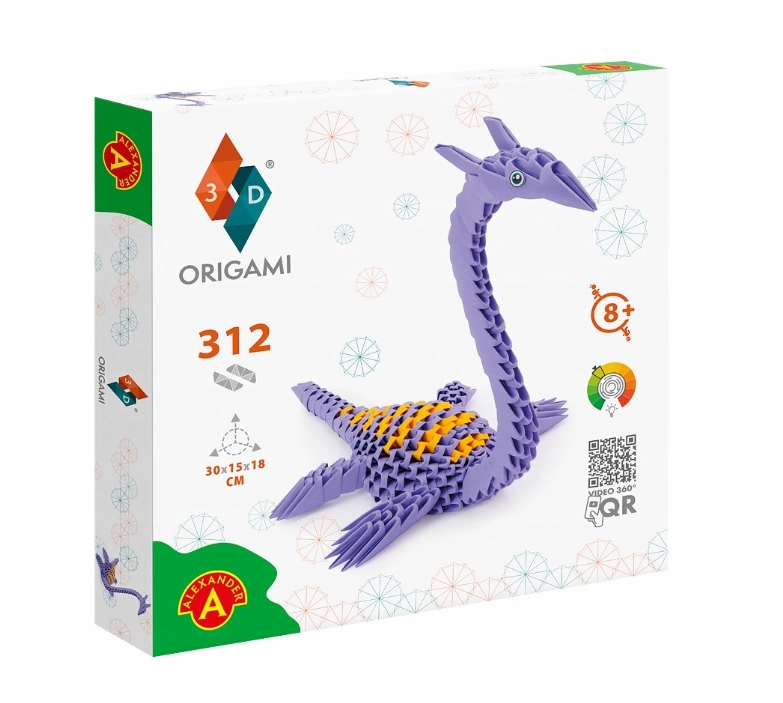 Alexander kreativní sada Origami 3D – pleziosaurus