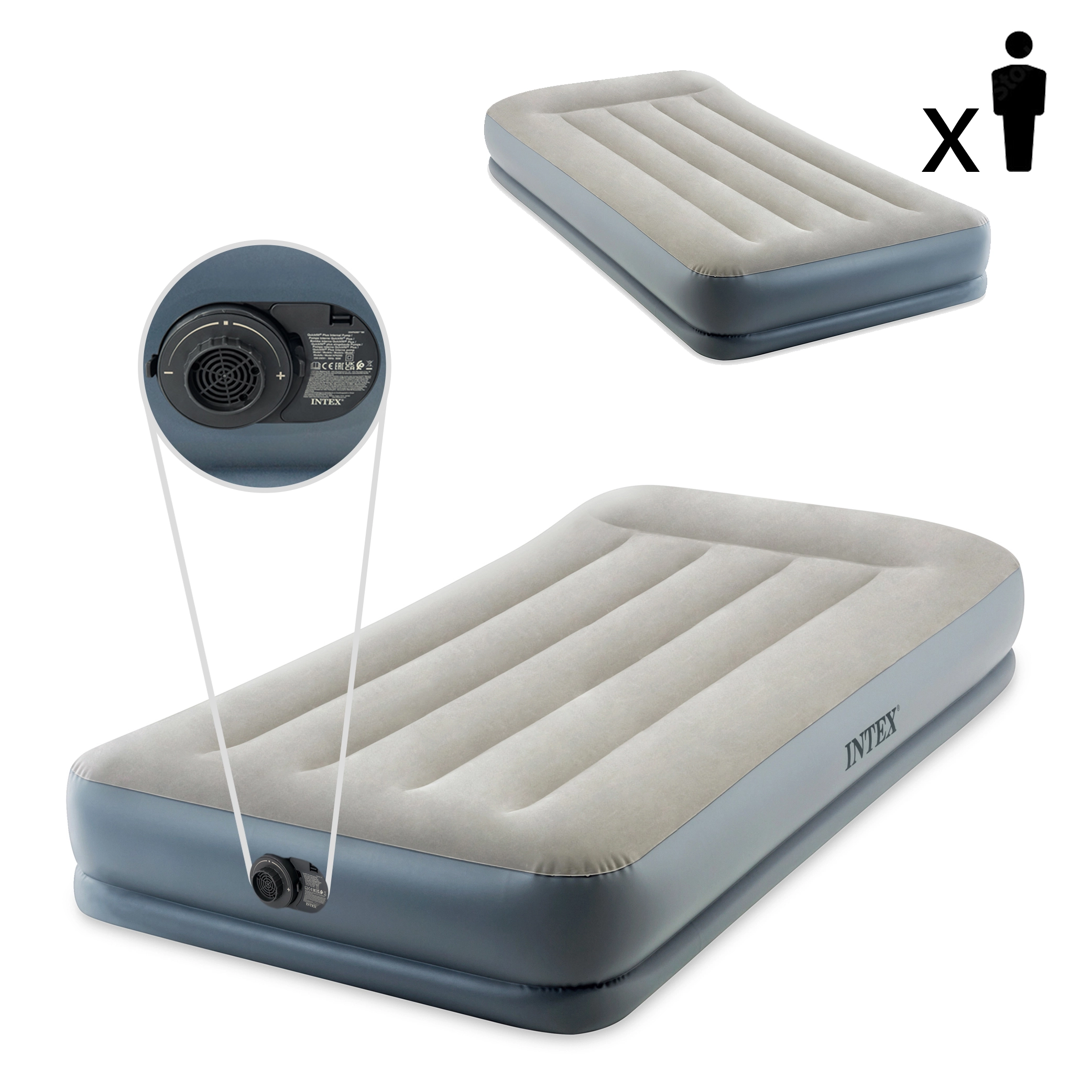 Intex 64116 Nafukovací postel Twin 99cm x 191cm x 30cm