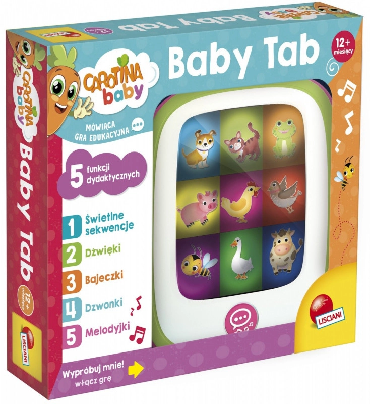 Lisciani Carotina elektronický Baby Tab – didaktický tablet pro děti