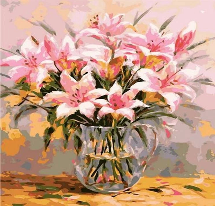 Norimpex Malování podle čísel Lilie ve váze 40 × 50 cm