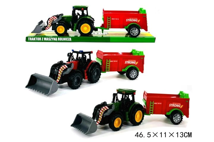 Traktor se zemědělským strojem
