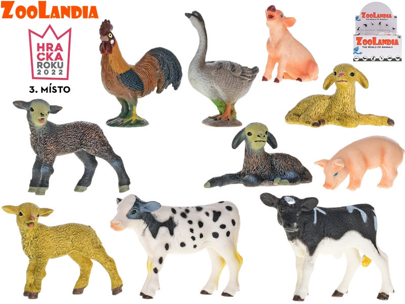 Zoolandia sada zvířátek z farmy – mláďata (18 figurek)