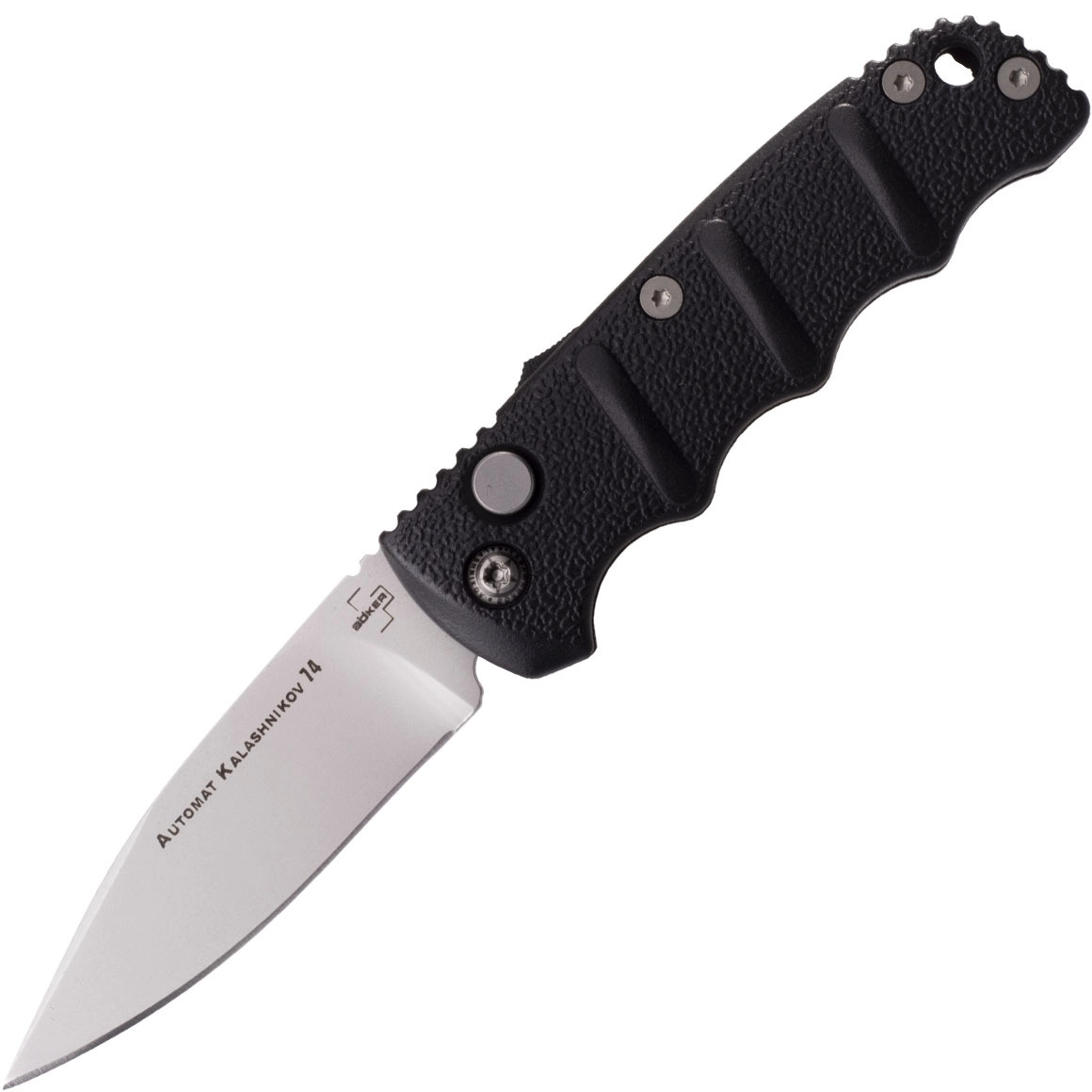 Böker Plus AKS-74 mini automatický taktický nůž 6,4 cm, černý hliník