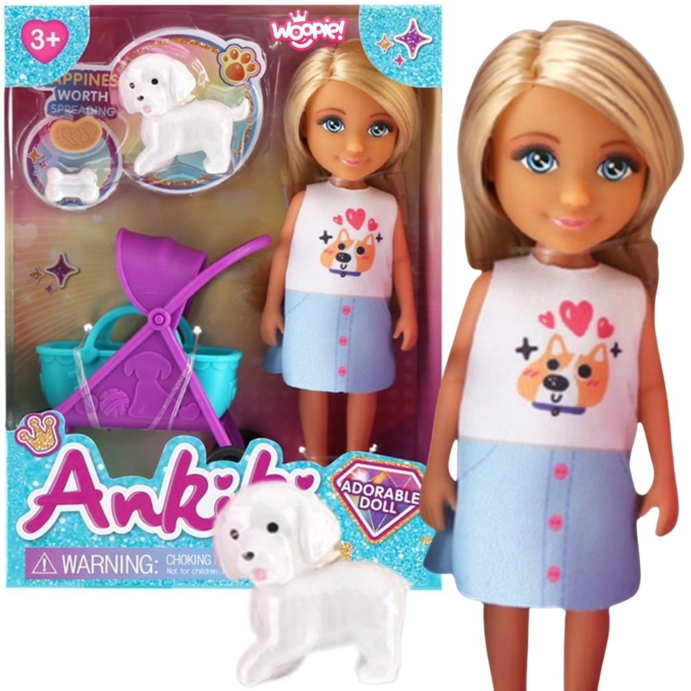 Woopie Royal panenka s kočárkem a pejskem