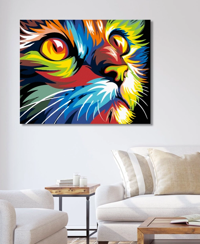 Sada na diamantové malování - Duhová kočka