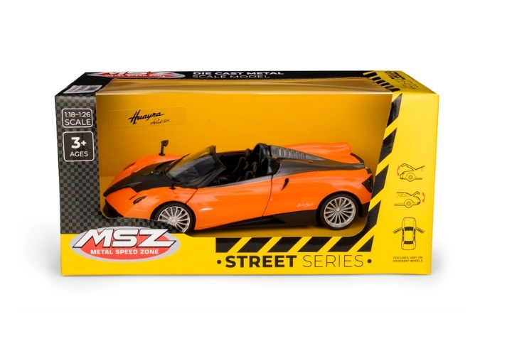 Model auta MSZ Pagani Huayra Roadster 1:24 oranžový
