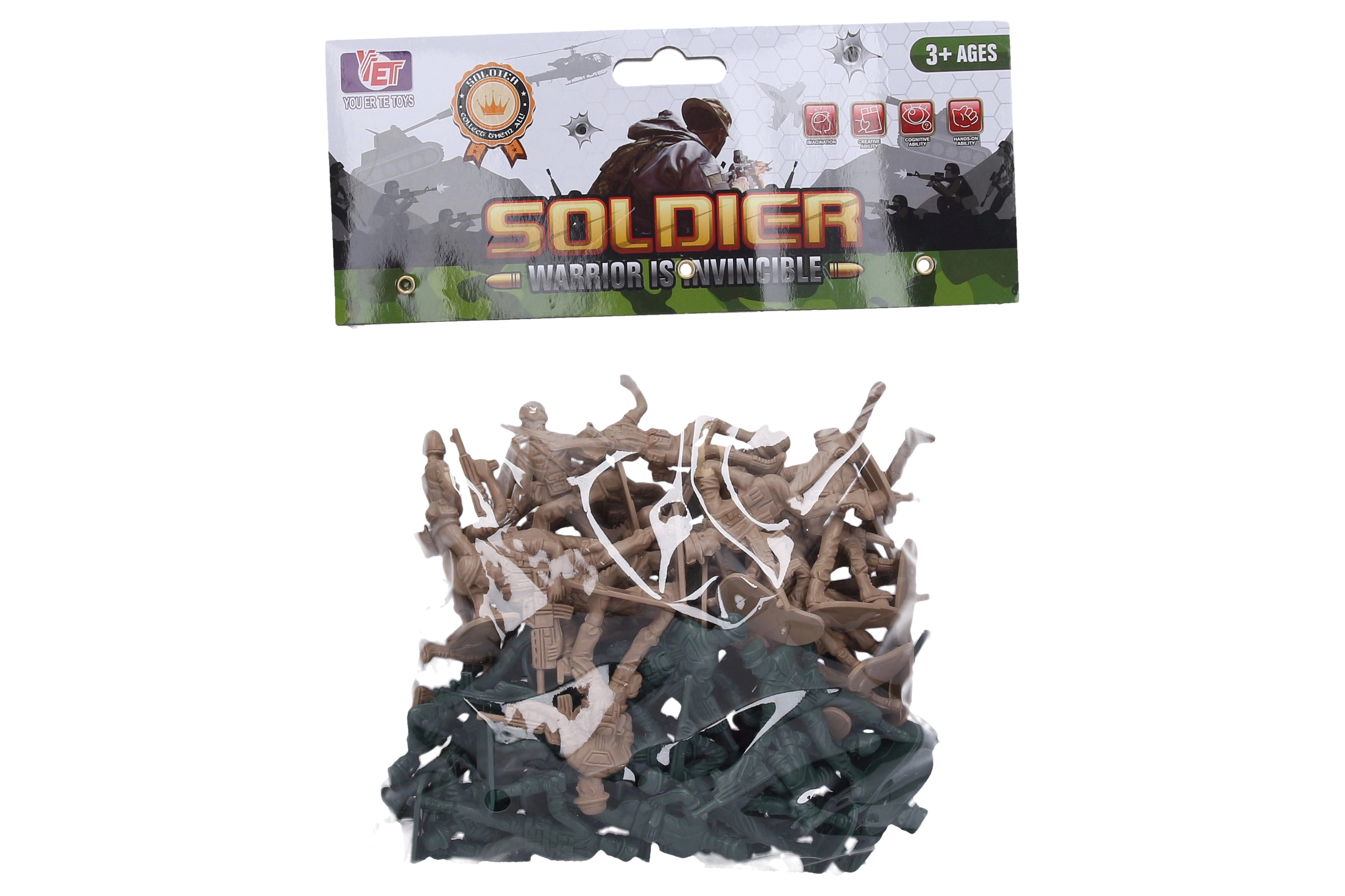 Sada figurek vojáků 48 ks 7 cm