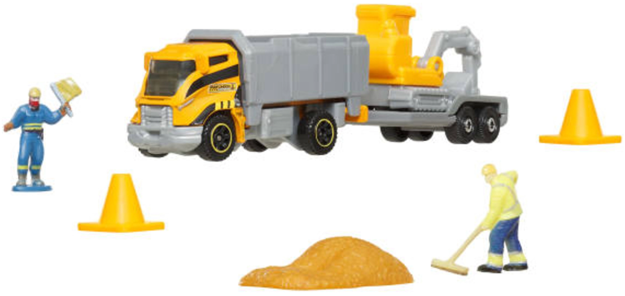 Matchbox Adventure MBX Construction – stavební set s vozidly a příslušenstvím