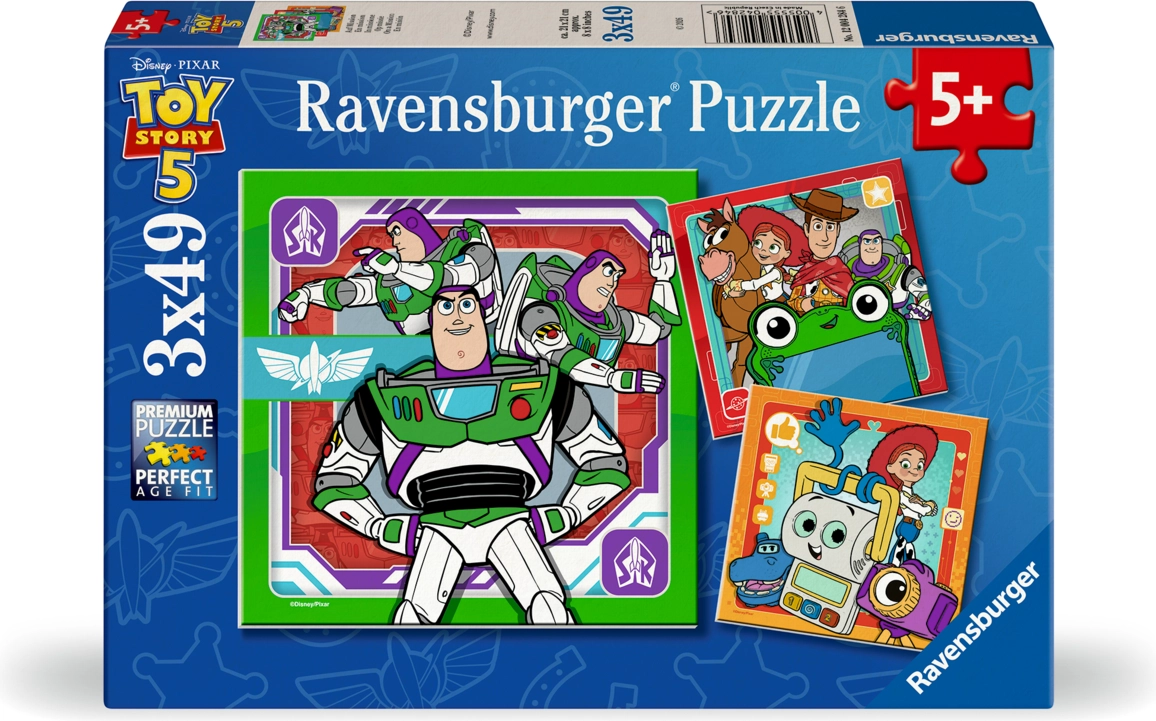 Ravensburger puzzle Toy Story: Příběh hraček 5 (3x49 dílků)