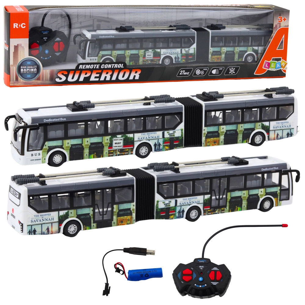 Zdalně ovládaný městský trolejbus s osvětlením