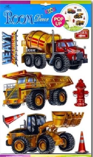 IMPOL TRADE 3D samolepky hasičská vozidla SLK-1056 rozměr 41 x 29 cm