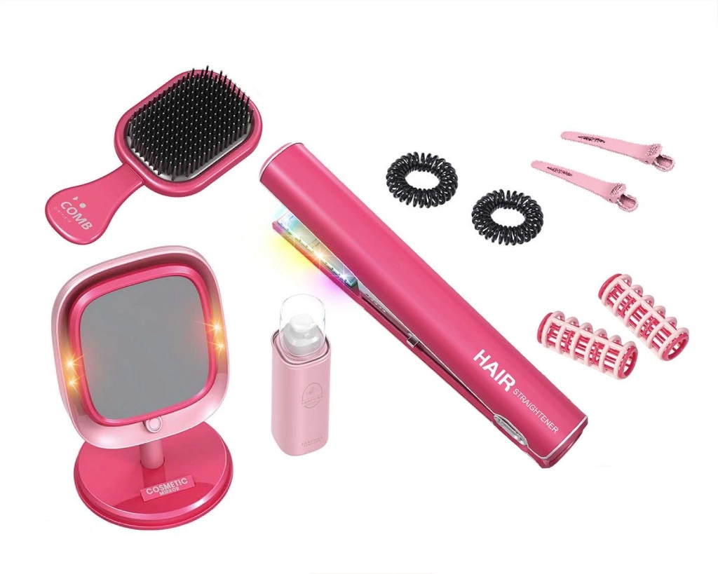 Dětské vlasové studio se žehličkou a LED zrcadlem