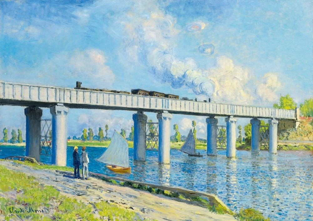 Puzzle železniční most v Argenteuil 1000 dílků