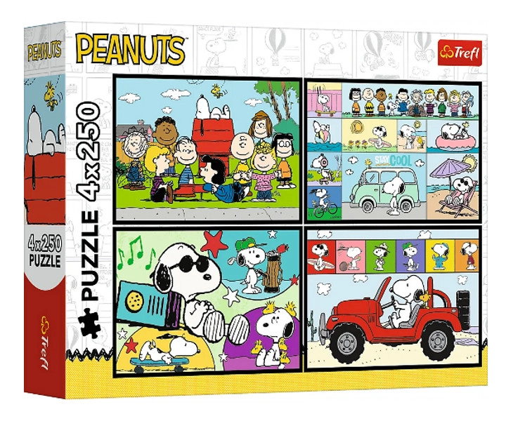 Puzzle Peanuts – Fistaszkové dobrodružství 4x250 dílků