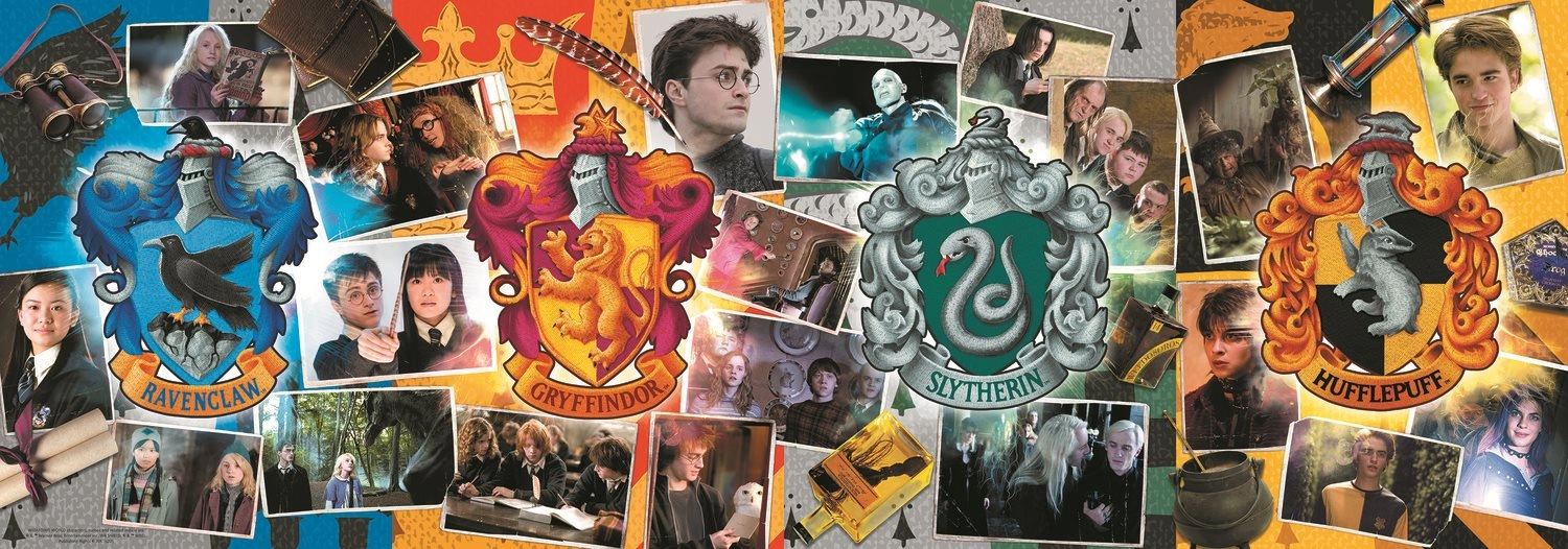 TREFL Panoramatické Harry Potter: Čtyři bradavické koleje 1000 dílků