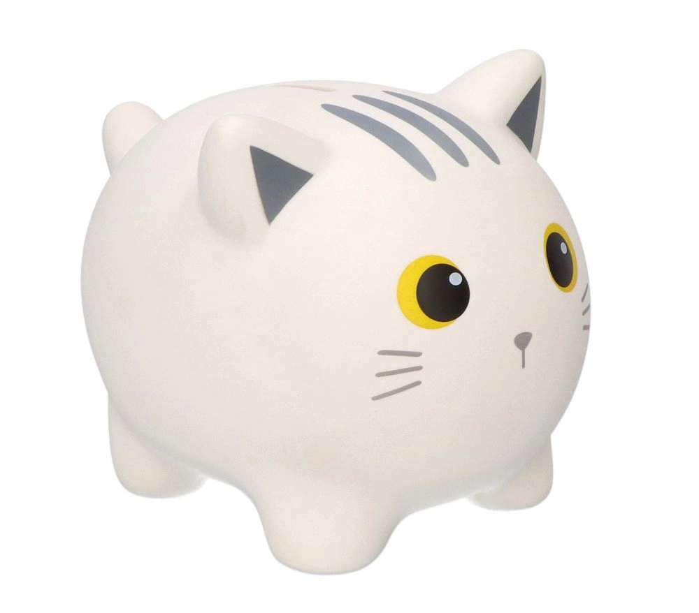 Velká pokladnička bílá kočka