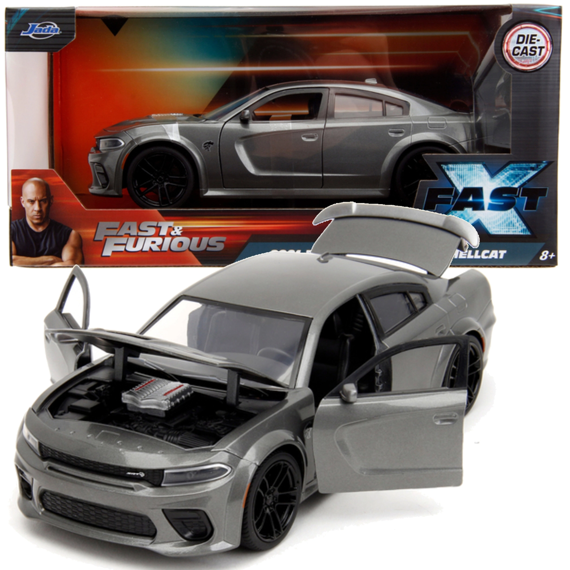 Kovový model 2021 Dodge Charger SRT Hellcat FAST & FURIOUS 19 cm