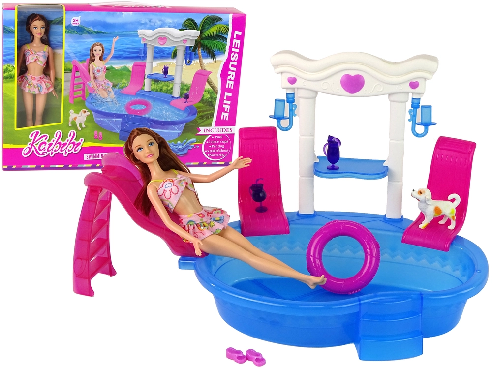Lean Toys Příslušenství pro panenky do bazénu Skluzavka