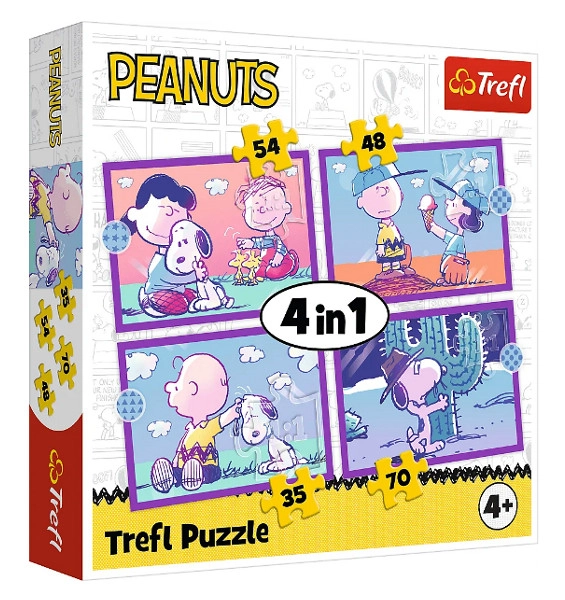 Trefl puzzle Peanuts se Snoopym 4 v 1