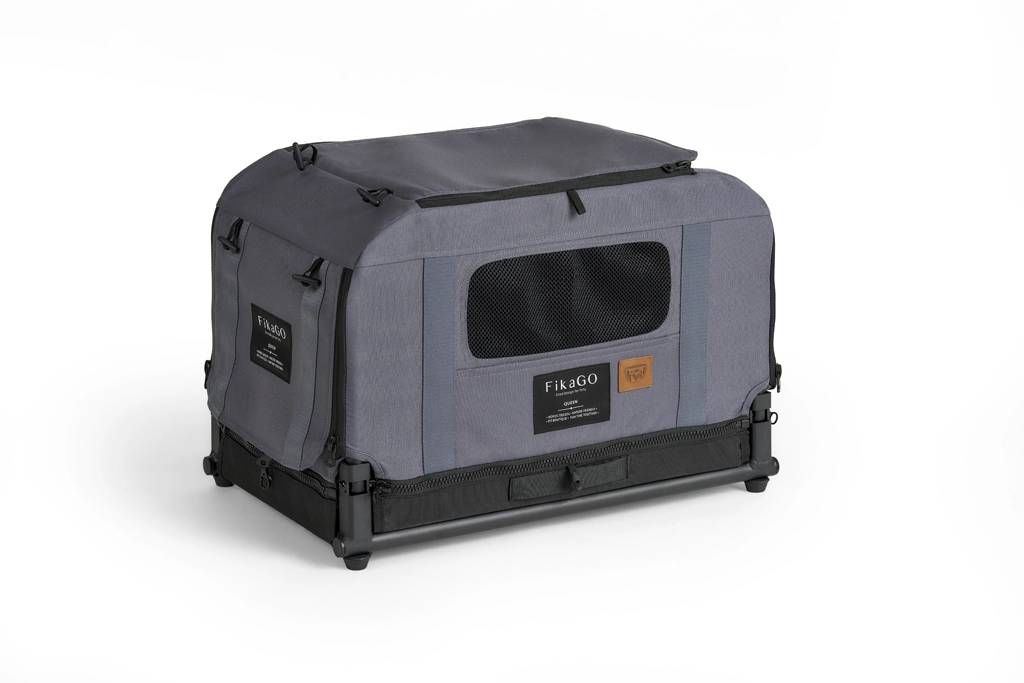 Levně Skládací přepravní kennel FIKAGO Queen XS, šedá