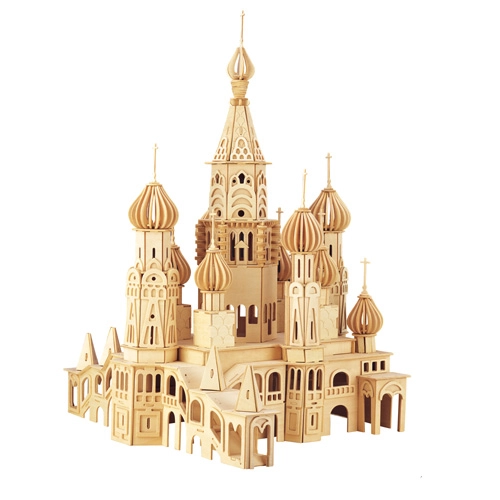 Levně Woodcraft dřevěné 3D puzzle kostel Petrohrad