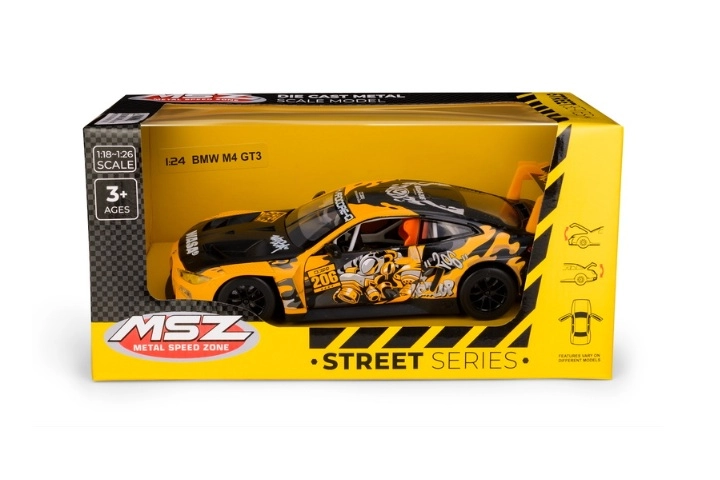 MSZ BMW M4 GT3 with WASA žlutý model auta 1:24