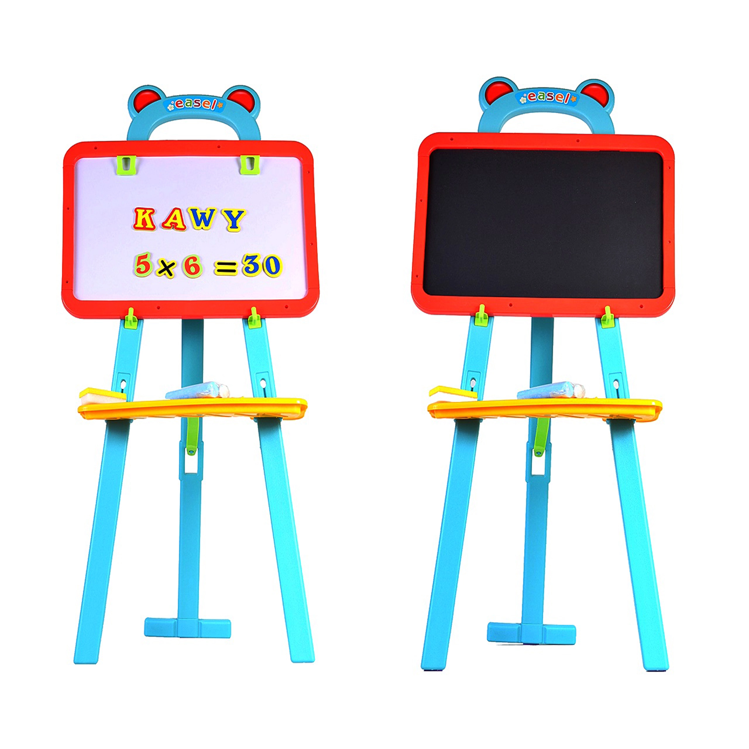 Oboustranná dětská tabule 3v1 – magnetická, suchostíratelná a na křídu